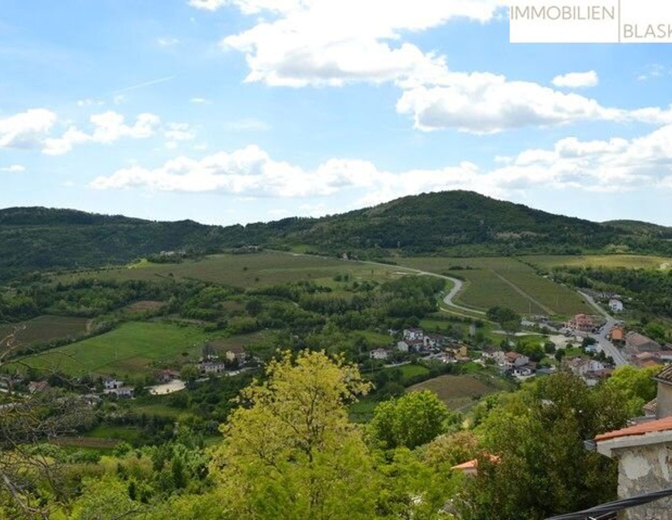 Typisch istrisches Steinhaus in der mittelalterlichen Stadt Motovun