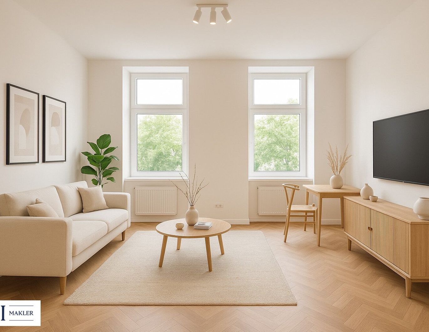 Erstbezug in ruhiger Grünlage - hochwertig sanierte 2-Zimmer Altbauwohnung am Laubepark