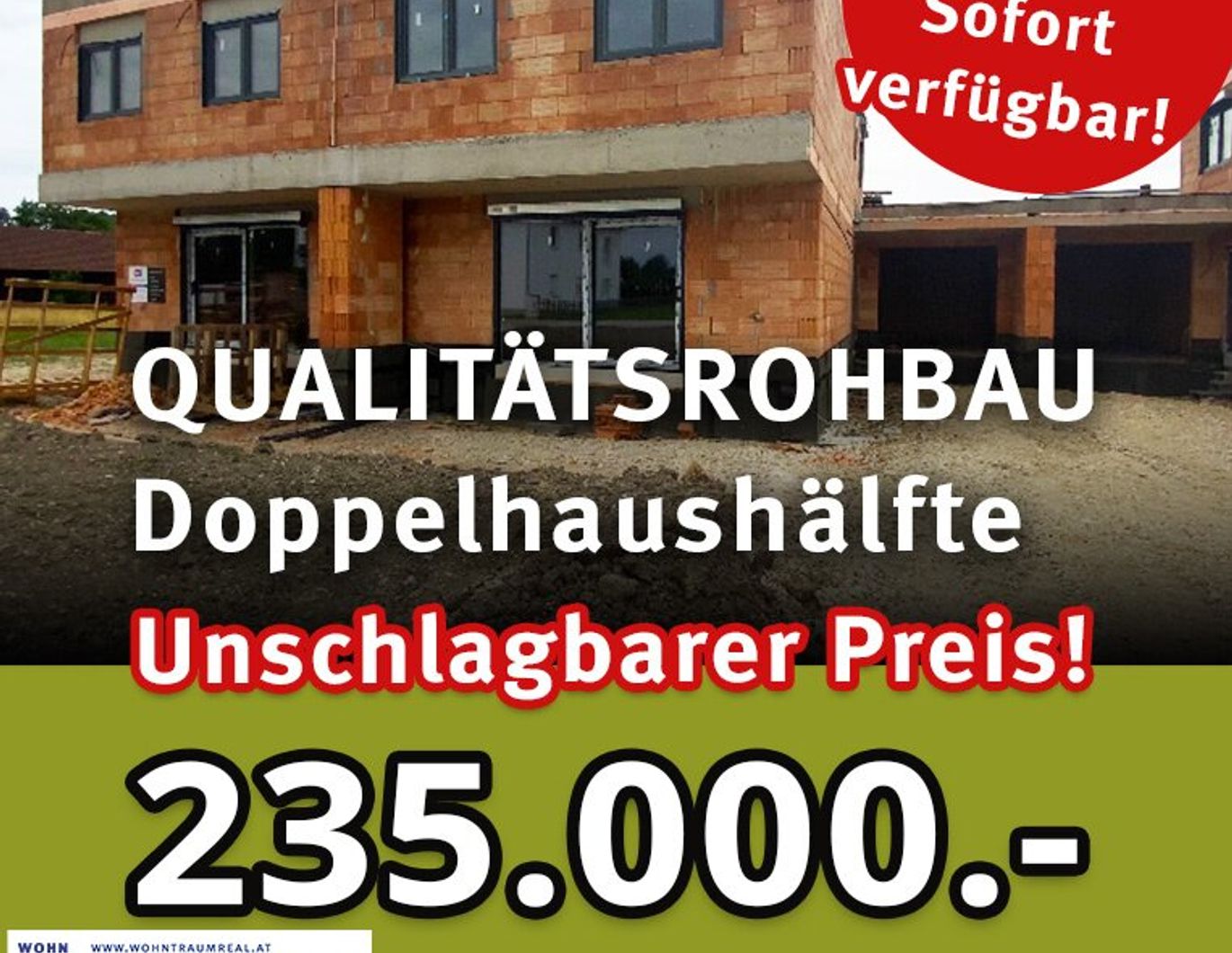 NEUER PREIS! QUALITÄTSROHBAU zum TOP-Preis oder Angebot zur Fertigstellung
