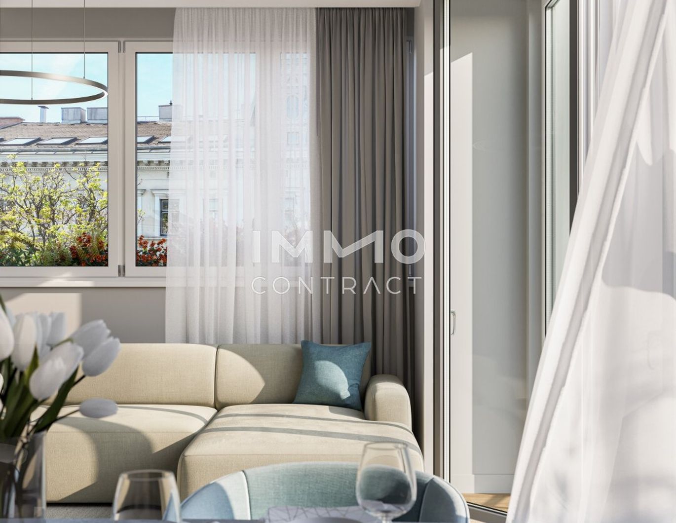 NEU: Charmante 2 Zimmer Wohnung mit Loggia und praktischem Abstellraum: WOHNEN AM PARK - U6 Burggasse