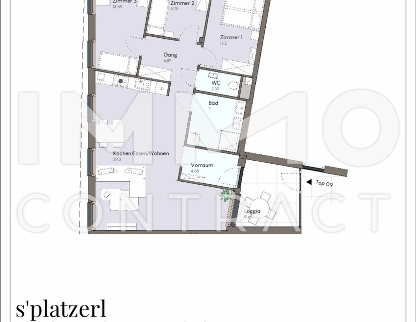 Erstbezug: Elegante, moderne 4-Zimmer-Wohnung mit Loggia im Zentrum Traiskirchens und doch ruhig