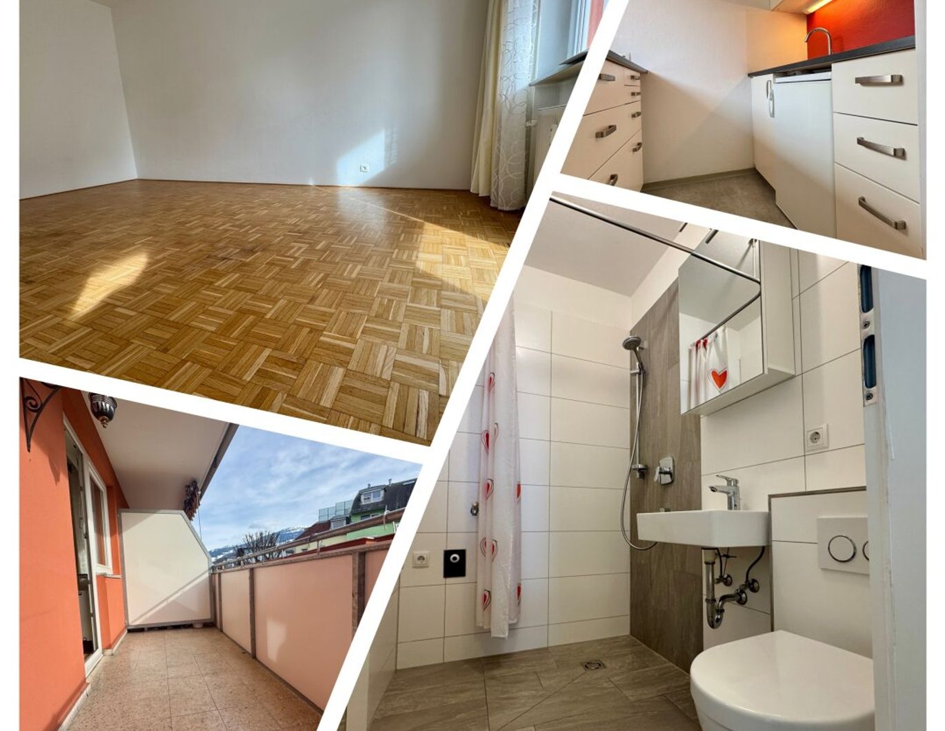 Hübsche 1 Raumwohnung mit Balkon und Autoabstellplatz!