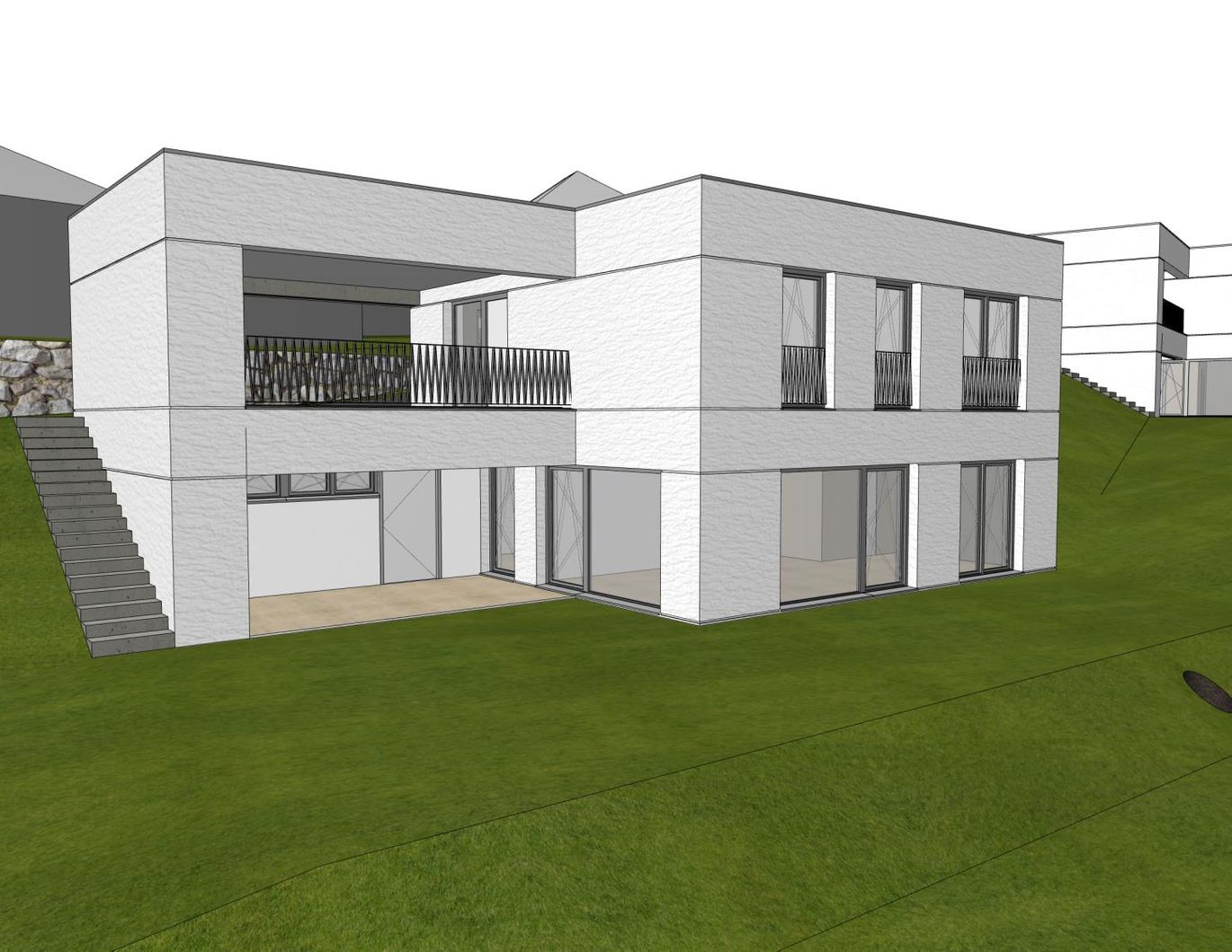 Modernes, energieeffizientes Wohnhaus in Siedlungslage im Zentrum