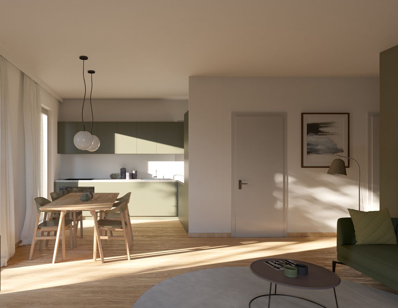 Neubau-Erstbezug mit großzügigen Außenflächen im Grünen