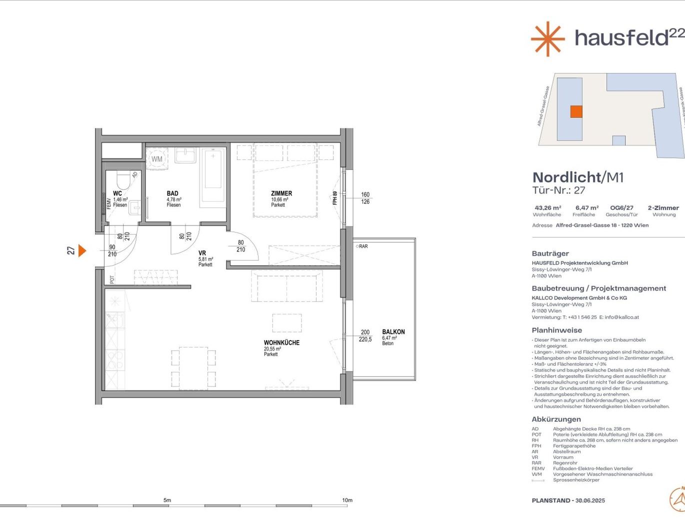 Unbefristete Neubau-Mietwohnung im Oberen Hausfeld | Termin online buchen: www.hausfeld22.at/nordlicht
