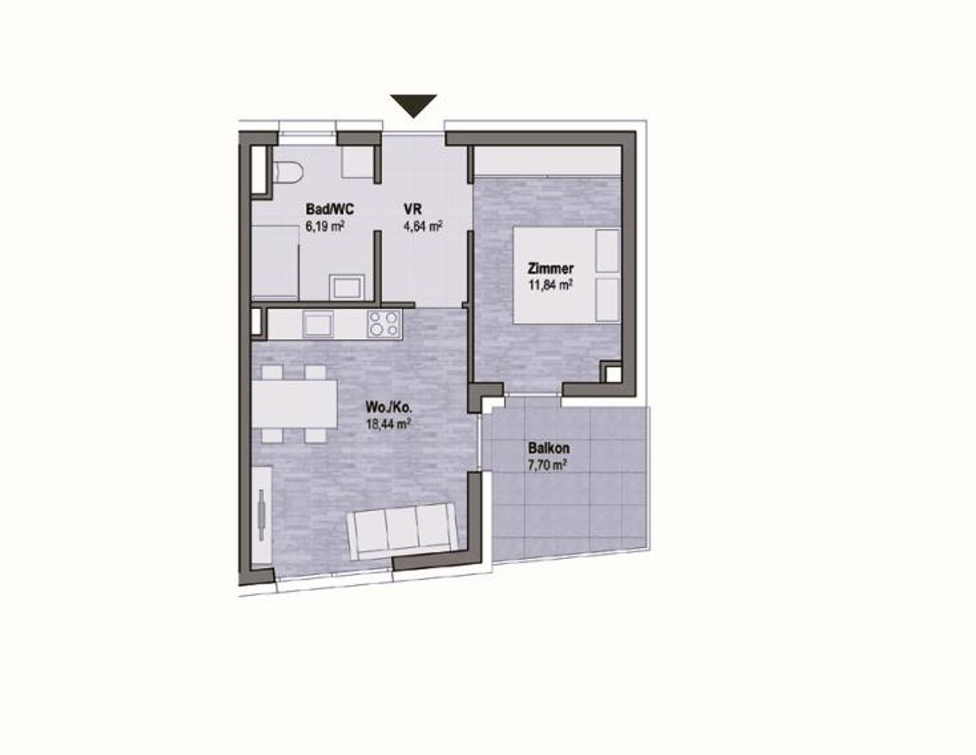 Graz Geidorf Neubauprojekt: Exklusive Anlegerwohnung (41m²) mit Balkon in bester Lage! Provisionsfrei