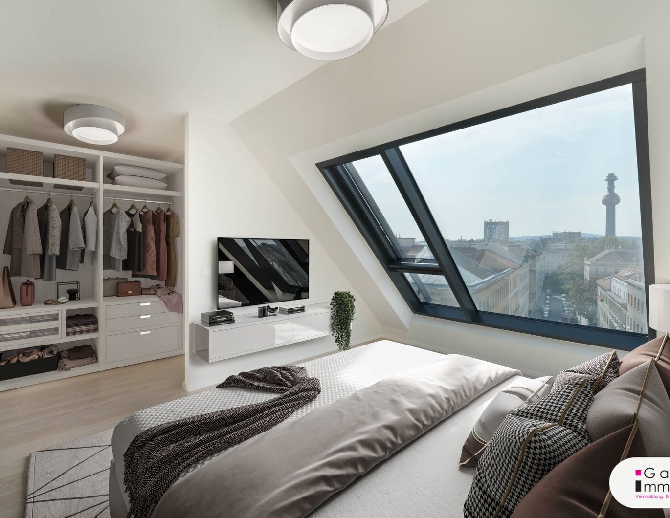 VIDEO: 360°-Ausblick auf Wien: Hochwertige 2-Zimmer-Wohnung mit Klima plus 2 private Dachterrassen!