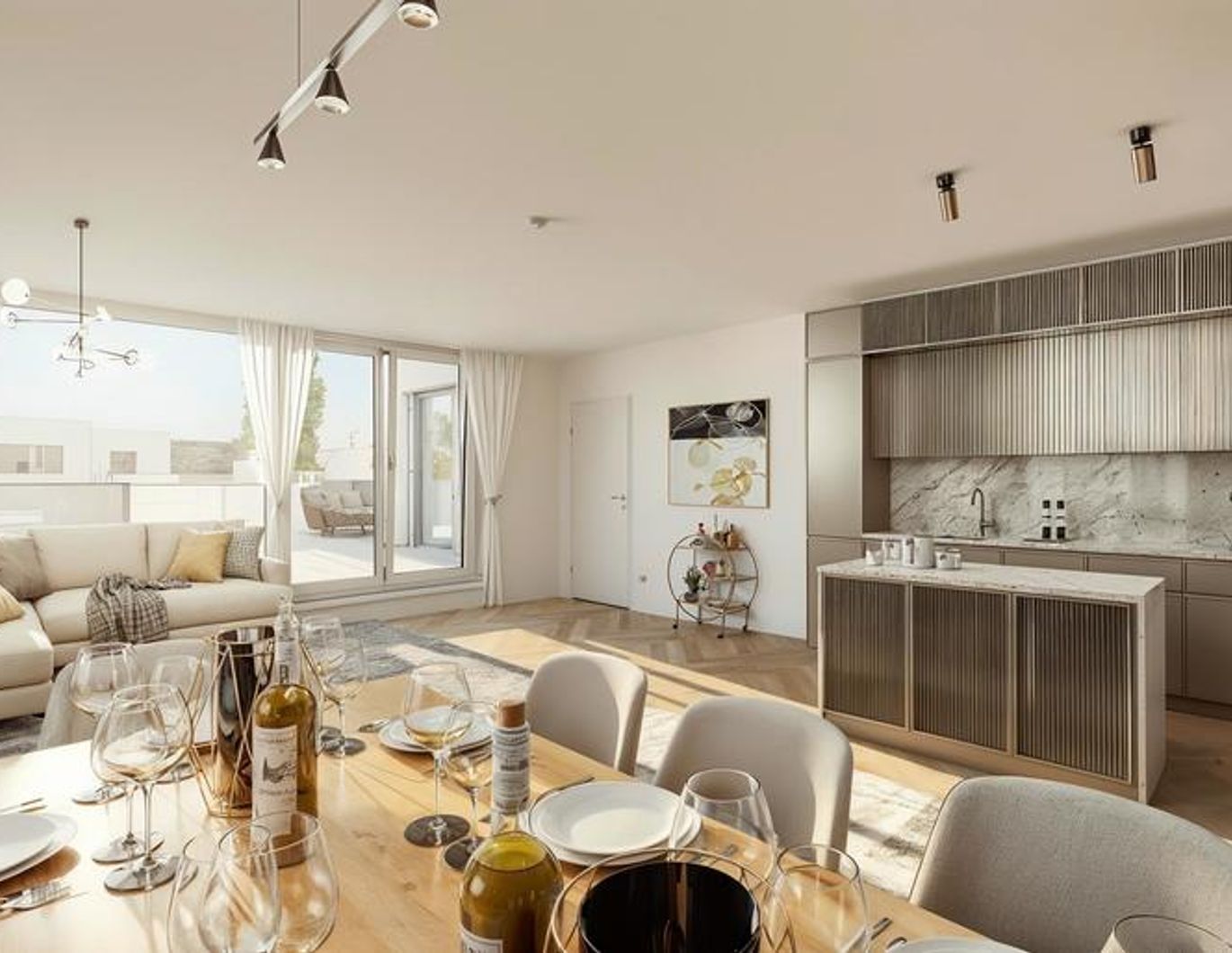 Beverly Hietzing Sonnige Dachterrassenwohnung im obersten Liftstock mit U-Bahn-A