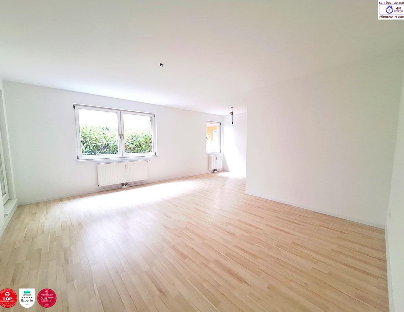 Ruhige 2-Zimmer-Gartenwohnung - 60m2 Wohnfläche + 45m2 Garten+Loggia