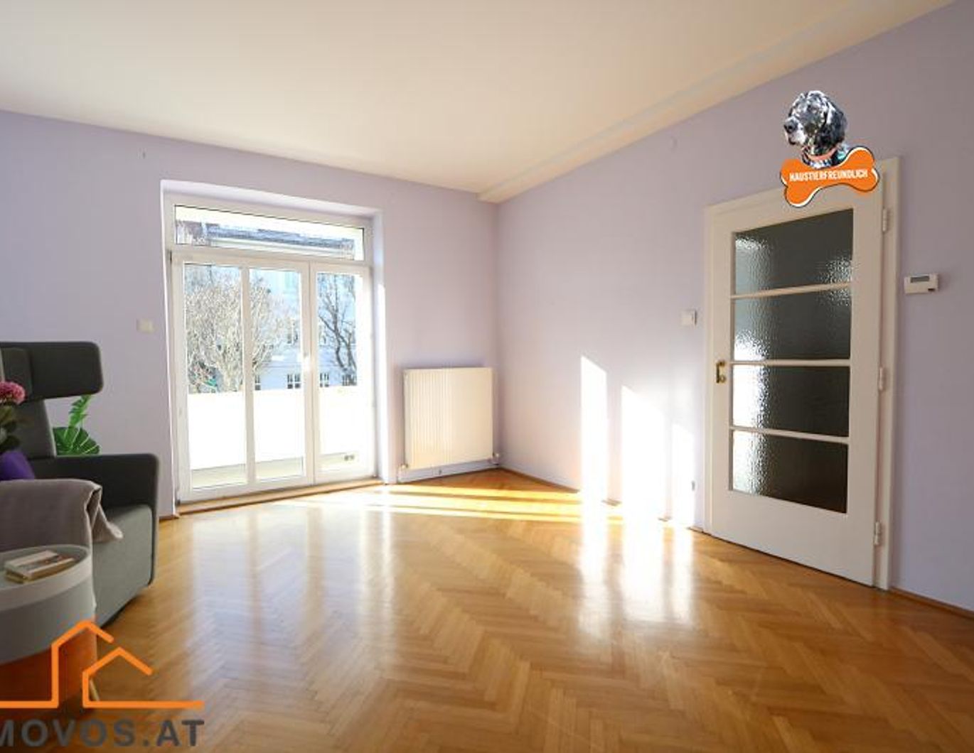 Sonnige 2 Zimmer Altbau-Wohnung mit Südbalkon im 2. Liftstock in Gersthofer Cottage-Lage