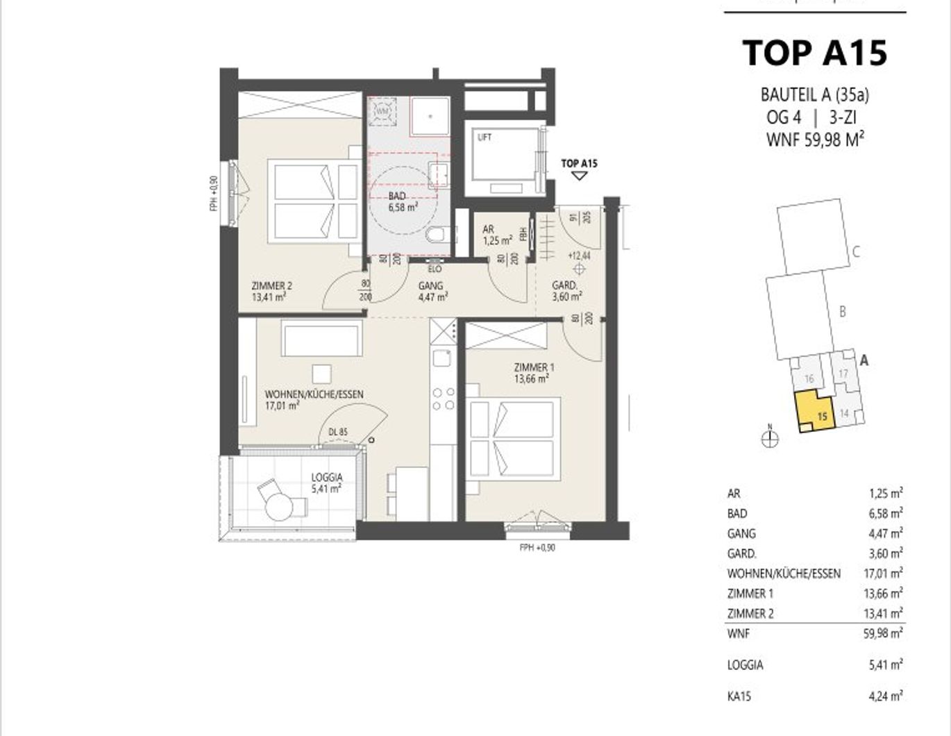 3-Zimmer-Dachgeschosswohnung, Top A15, Innsbruck