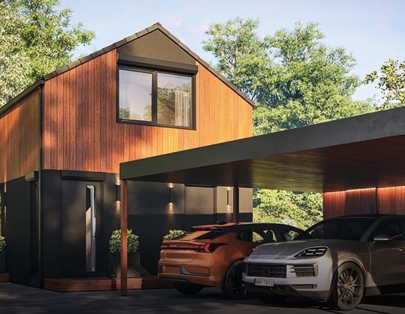 Einfamilienhaus in Holzriegelbauweise in Tainach