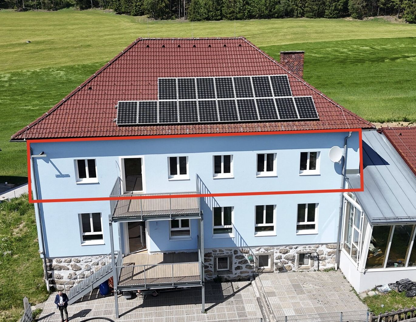 Attraktive 114m² große Doppelhaushälfte mit 2 Wohn-/Gewerbeeinheiten, Garten und Balkon in Gutauer Naturlage zu kaufen