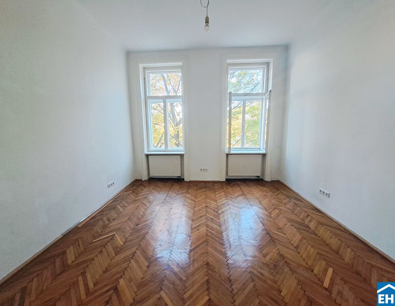Stuwerviertel: 2 Zimmer-Altbauwohnung mit Parkblick