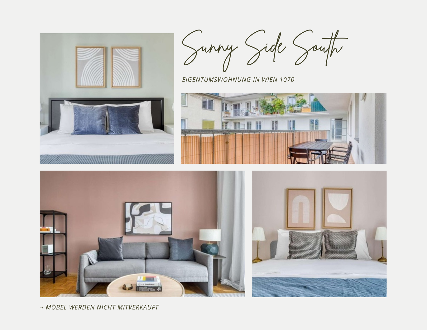 PROVISIONSFREI in 1070: Helle und ruhige 3-Zimmer-Wohnung mit südseitiger Innenhof-Loggia