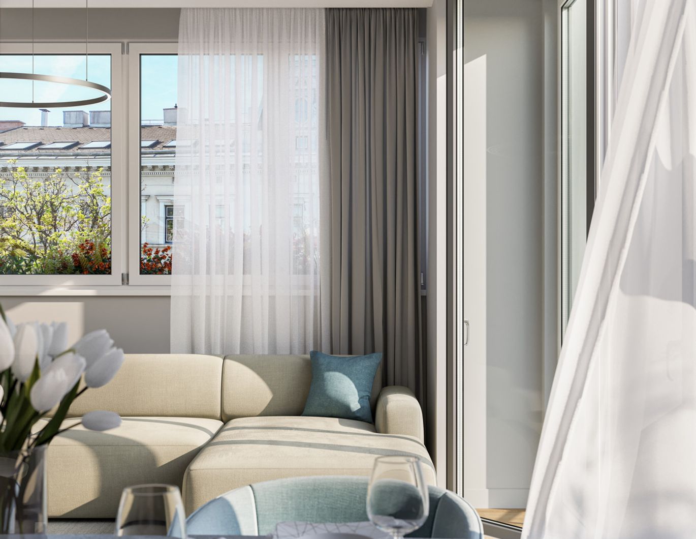 NEU: Charmante 2 Zimmer Wohnung mit loggia und praktischem Abstellraum: WOHNEN AM PARK - U6 Burggasse