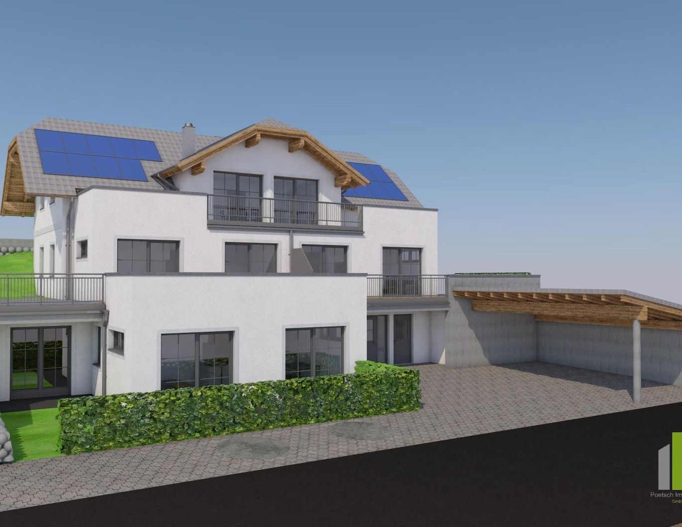 Neubau 3 Zimmer Wohnung mit XXL Terrasse, Garten & Carport