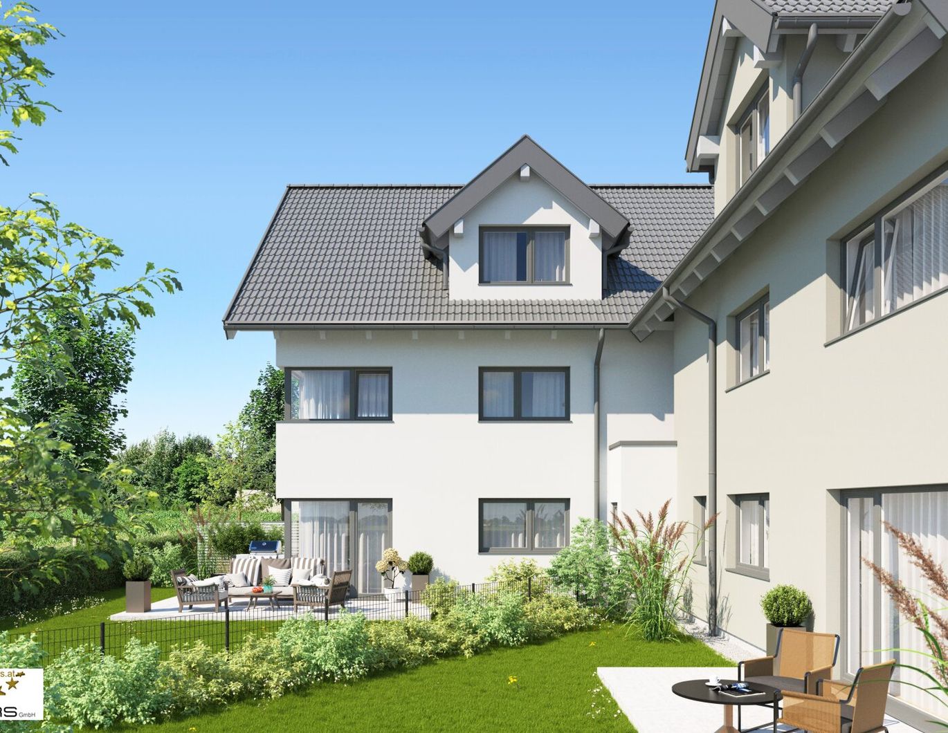 Doppelhaushälften in Lamprechtshausen: Erstbezug mit 5 Zimmern, Garten & Terrassen für 649.000 € - belagsfertig!