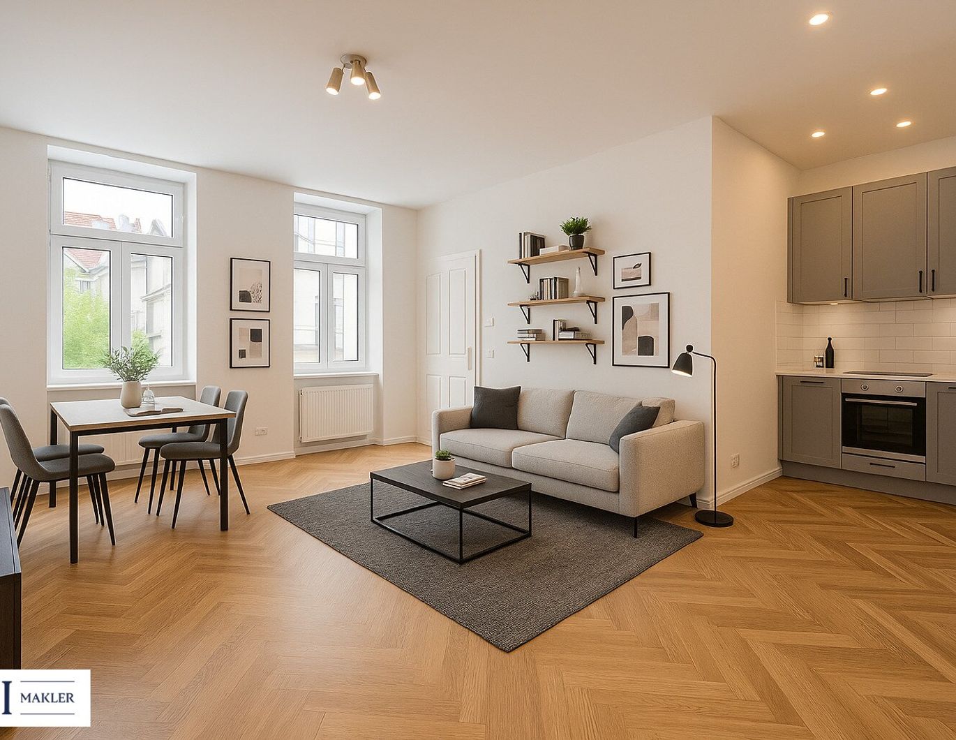 Erstbezug in Hofruhelage - hochwertig sanierter Altbau beim Laubepark