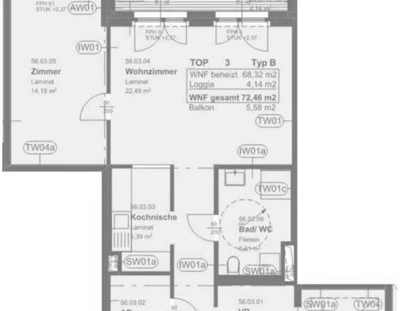TOP 2 Zimmer Wohnung mit Balkon in zentraler Lage