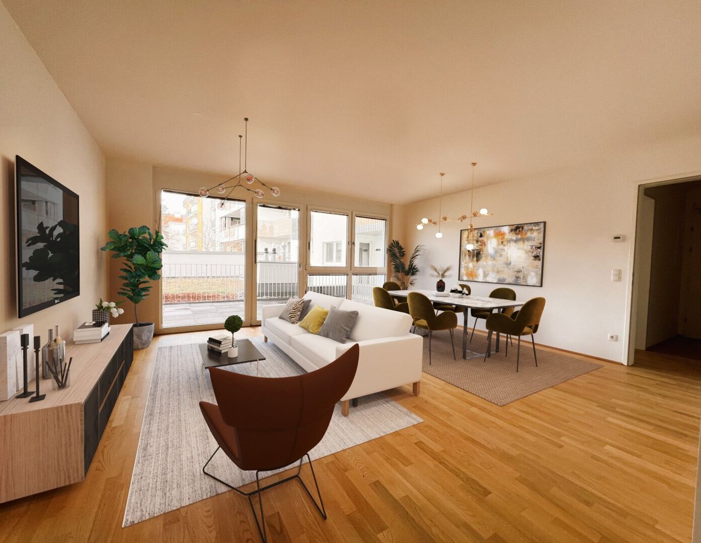 Erstbezug! Sehr schön aufgeteilte 3-Zimmer Wohnung mit toller 24 m² Terrasse - Nähe Floridsdorfer Bahnhof