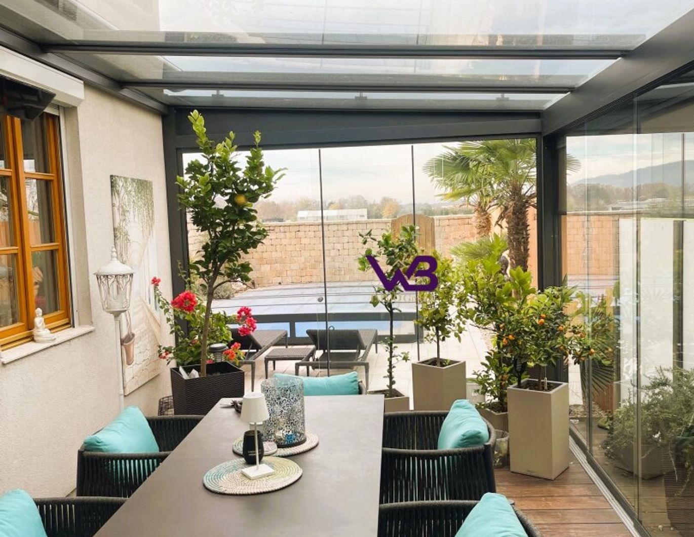 Korneuburg Nähe- Neuwertiges-Traumhaftes Eckreihenhaus mit Swimmingpool, Sommergarten und KFZ Stellplatz!