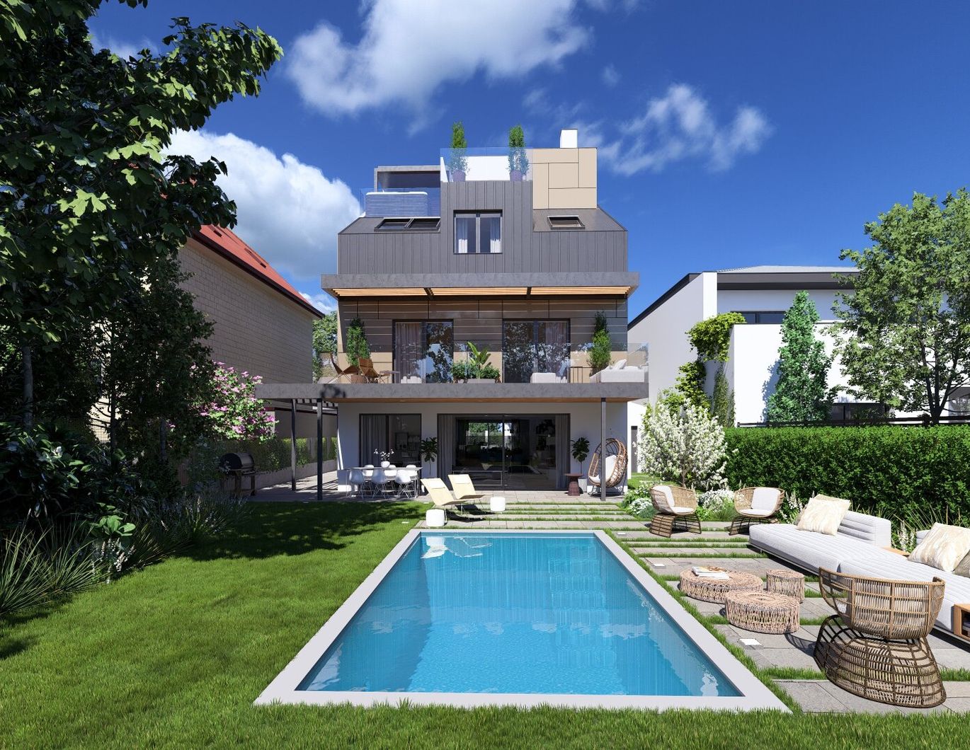 Ca. 404 m² Nutzfläche | Potenzial zum Luxuseinfamilienhaus oder Mehrgenerationenhaus | Büro/Praxis Möglichkeit | Ost/West | Großer Garten & Garage