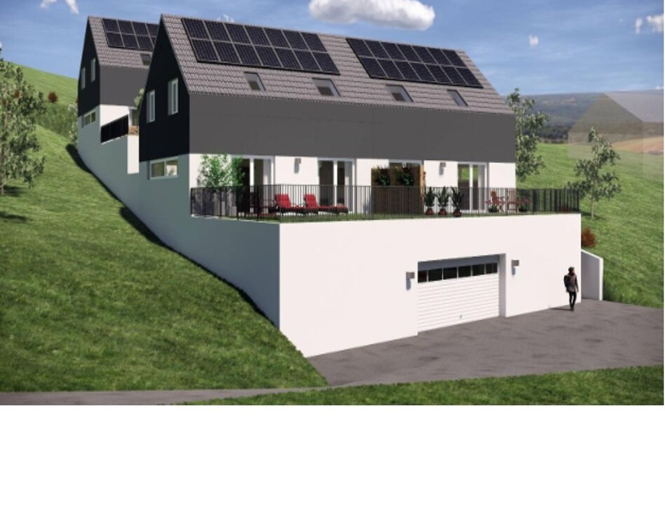 Hochwertige Doppelhaushälfte mit zwei Tiefgaragenplätzen und einem großen KELLER (54,61 m²) in Hart Bei Graz!