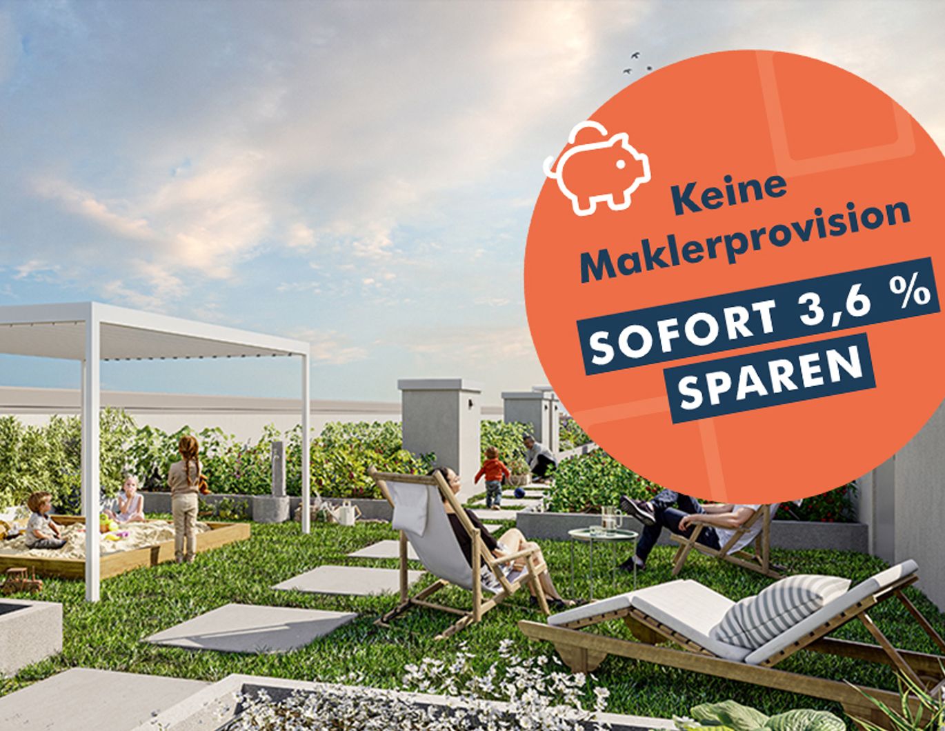 3-Zimmer Wohnung mit ruhigem Balkon - auf Wunsch mit eigenem Gartenbeet