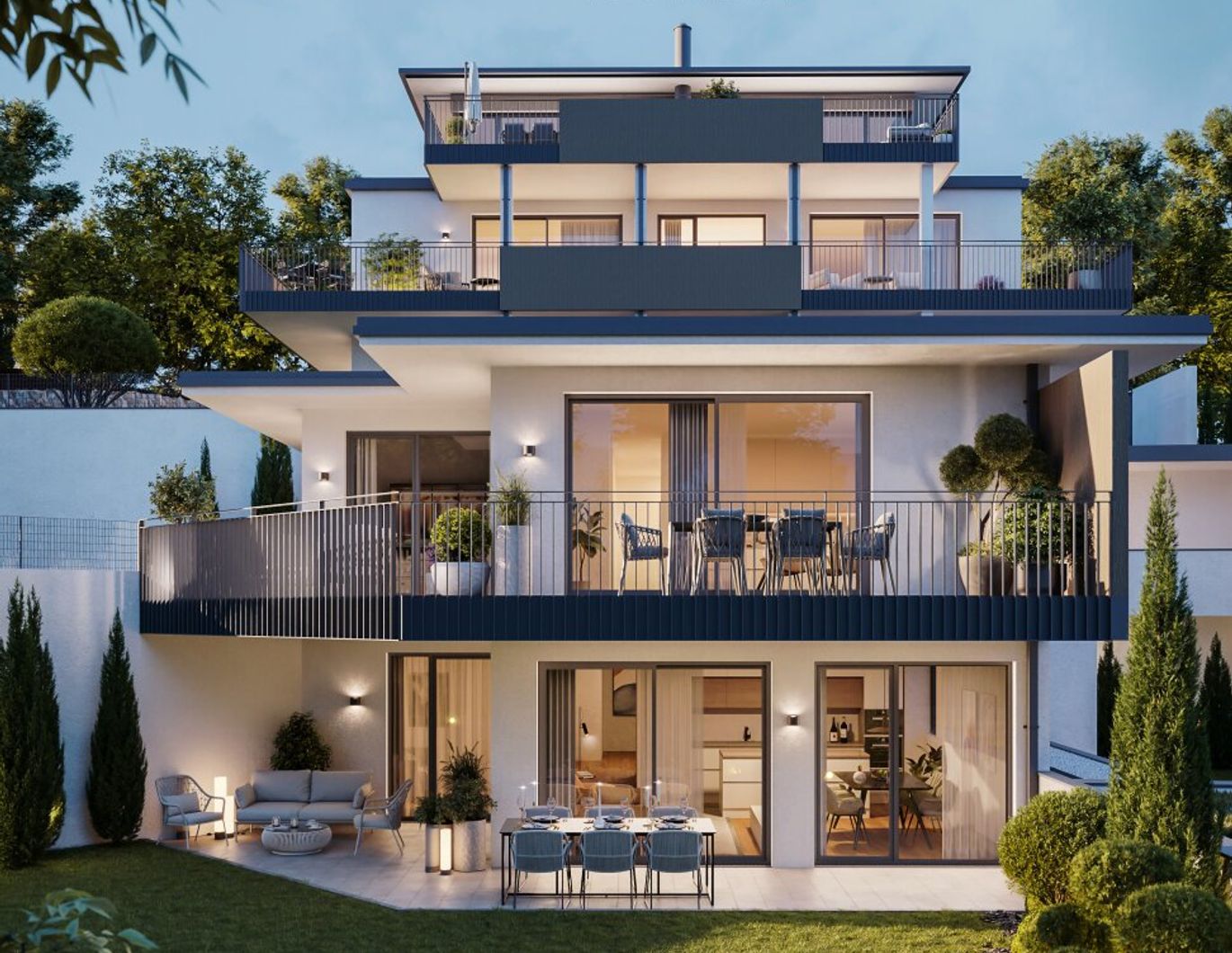 URBAN ROOTS am Kreuzbergl - 4-Zimmer-Eckwohnung mit Südwestterrasse, Masterbedroom & Zweitbadezimmer. Stimmungsvolle Fernsicht.
