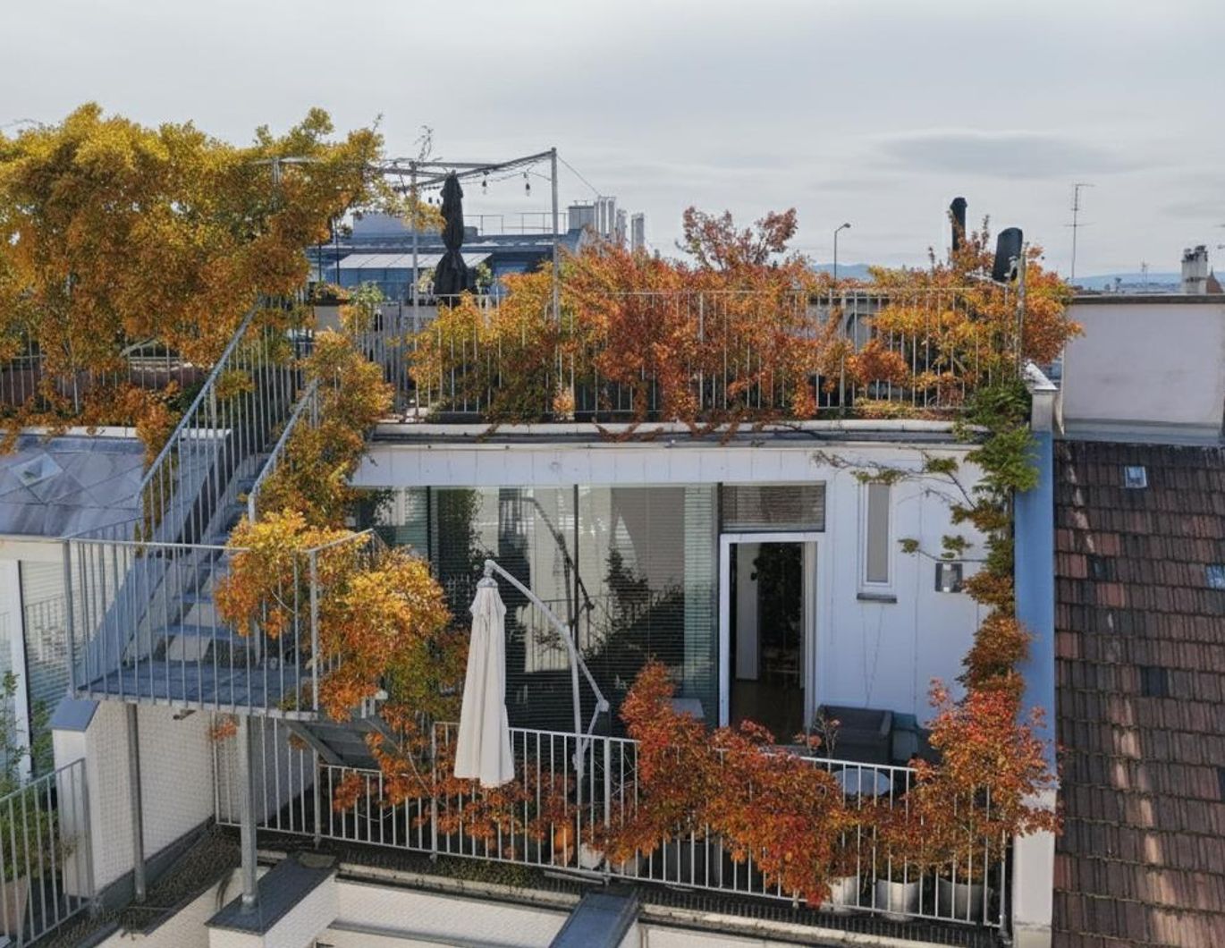 Dachgarten/terrasse mit Blick über Wien I Johann Strauß Gasse I Stellplätze im Haus verfügbar I