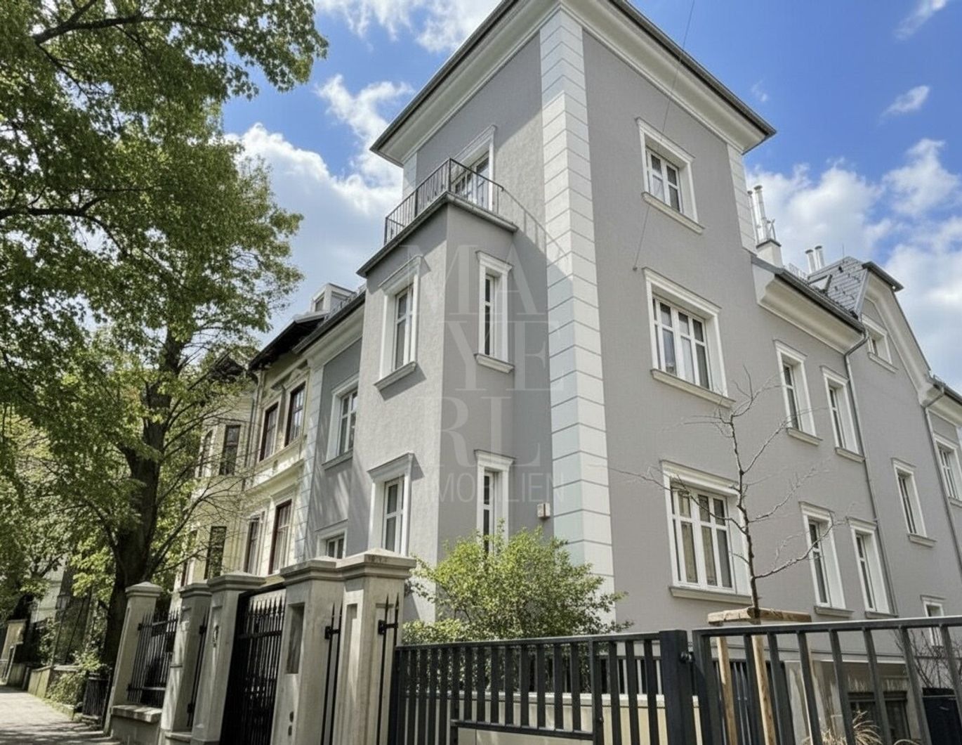 Stilvoll sanierte Altbauetage mit Balkon/Garten und Naturpool