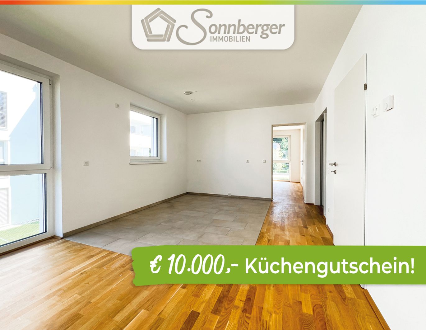 SONNENHEIM - 4-Zimmer-Mietwohnung mit großer Loggia und Tiefgarage in Eberstalzell