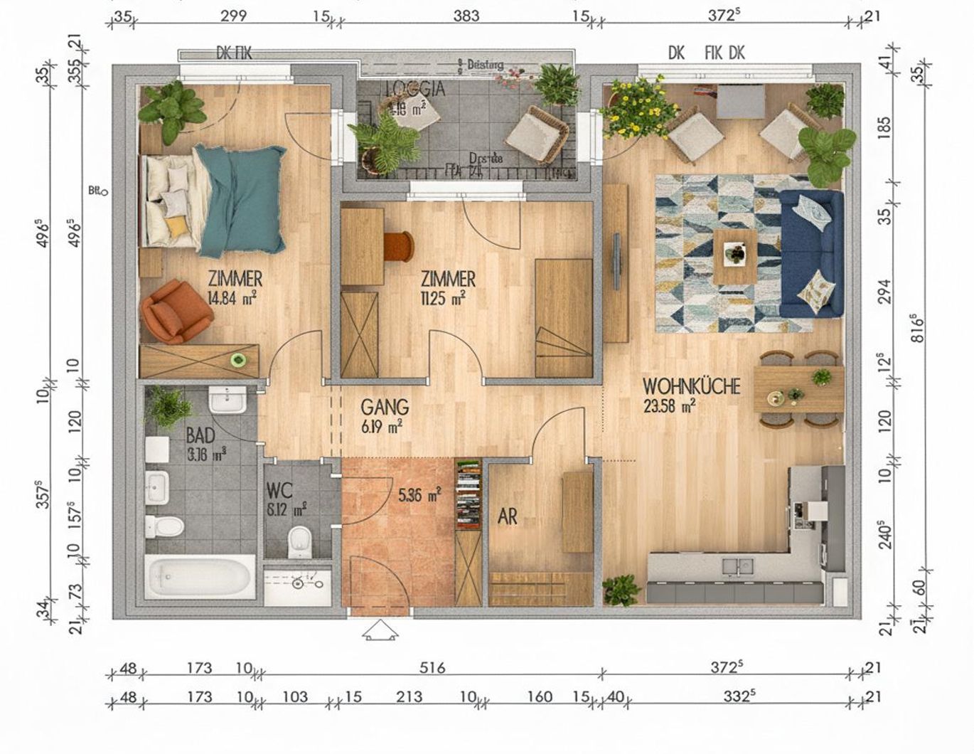 --- COMING SOON --- Beinahe Erstbezug: Hervorragend angebundene Drei Zimmer Neubauwohnung