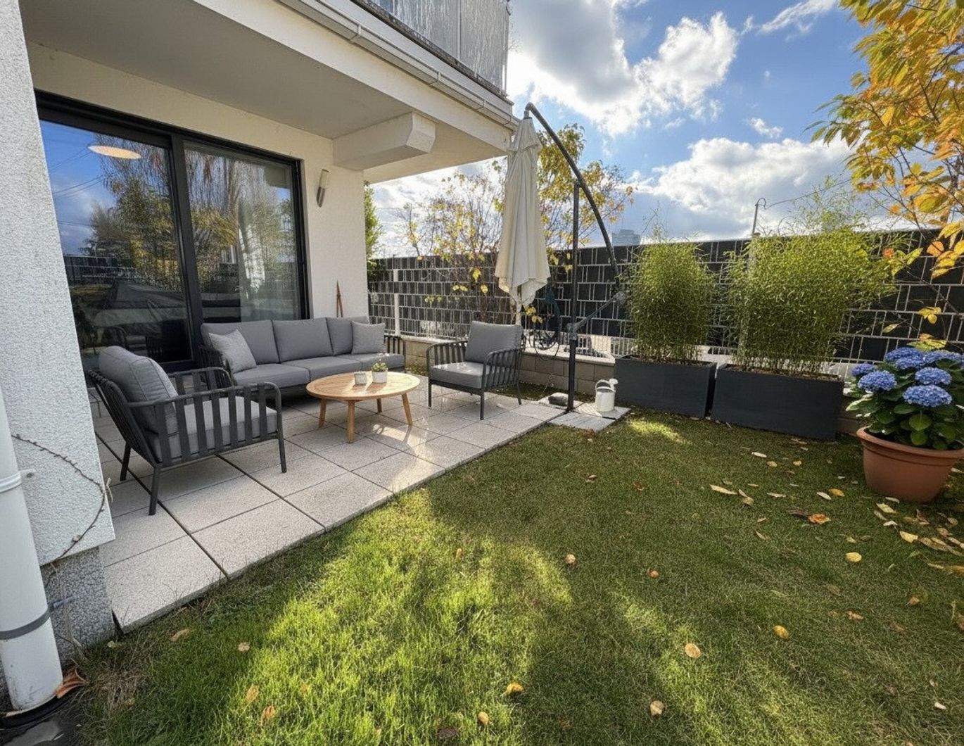 Exklusives Wohnen an der Alten Donau - moderne 2-Zimmer Gartenwohnung