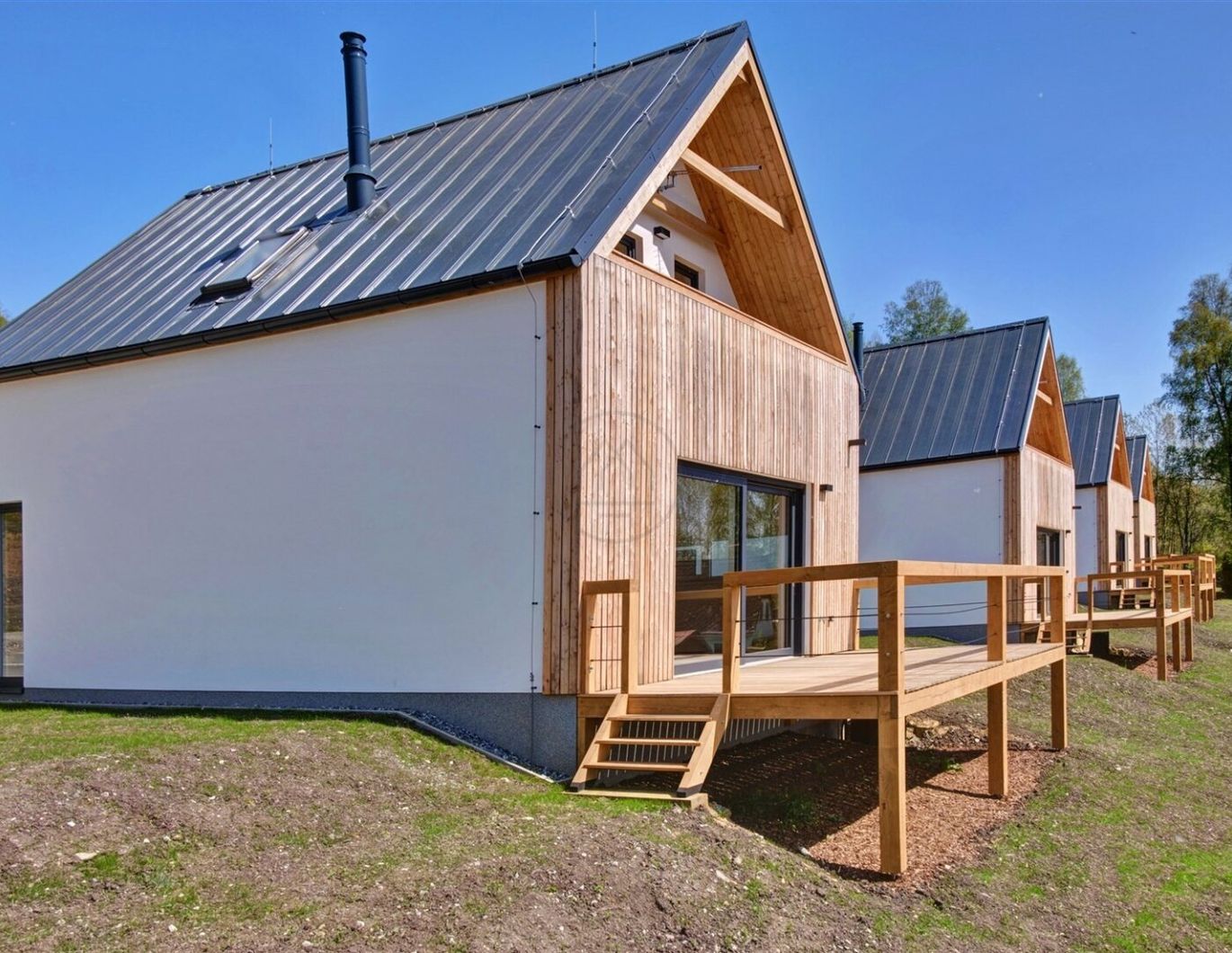 Ferienhaus mit vier Schlafzimmern, Terrasse und Seeblick - Horní Planá