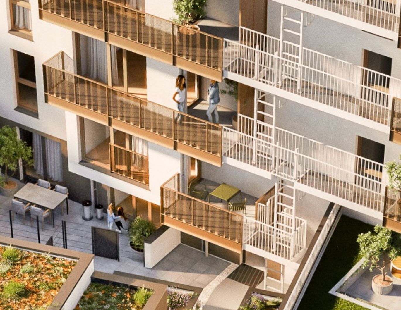 Helle 2-Zimmer-Erstbezugswohnung mit Freifläche