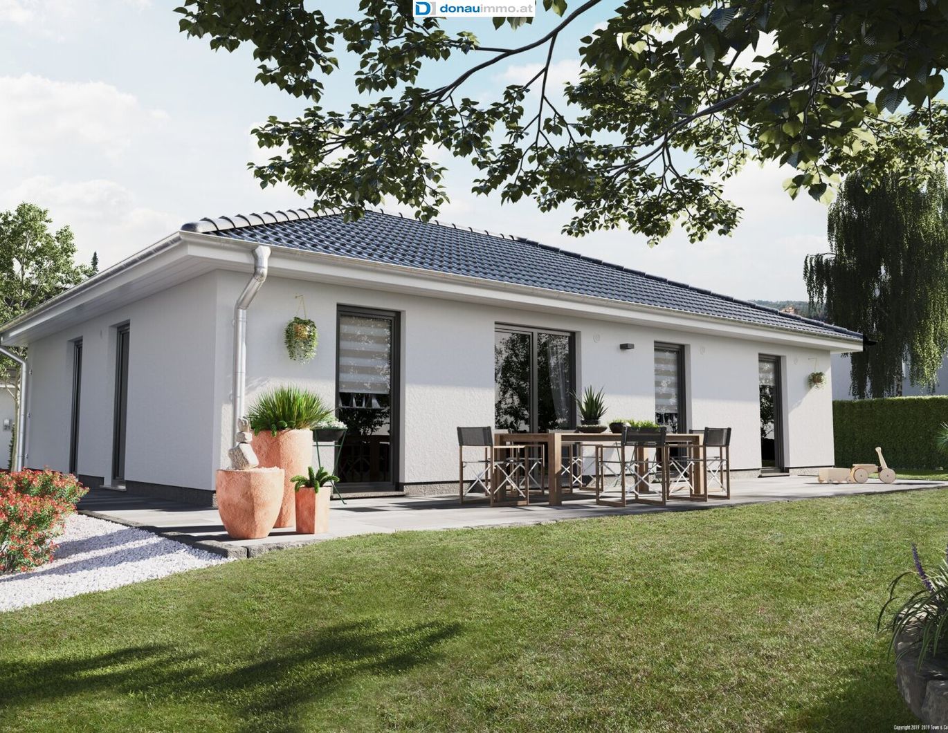 Moderner Bungalow in Grünruhelage auf Baurechtsgrund im Bezirk Korneuburg