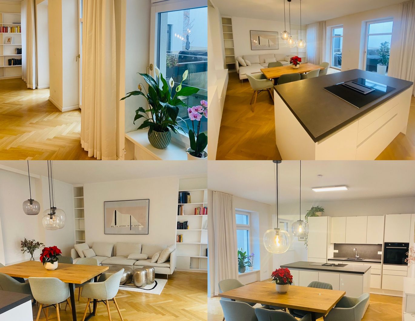 moderne lichtdurchflutete Innenhof 2-Zimmer Wohnung mit großem Balkon, ab Mai 2026