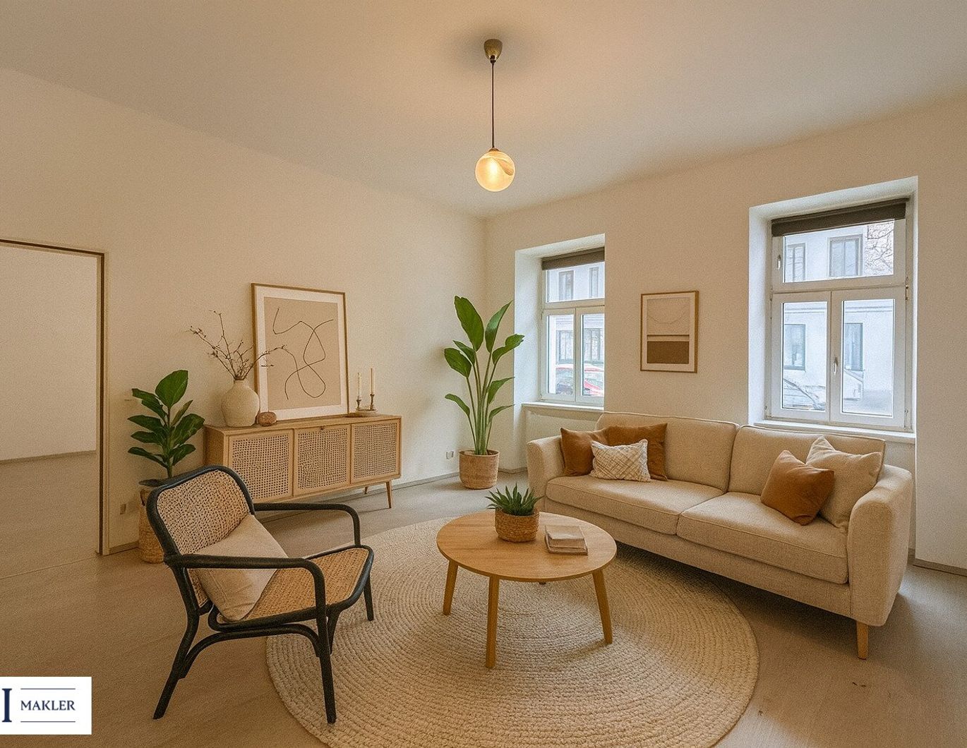 Helle Erdgeschosswohnung mit zwei Eingängen - ideal für Wohnen & Arbeiten