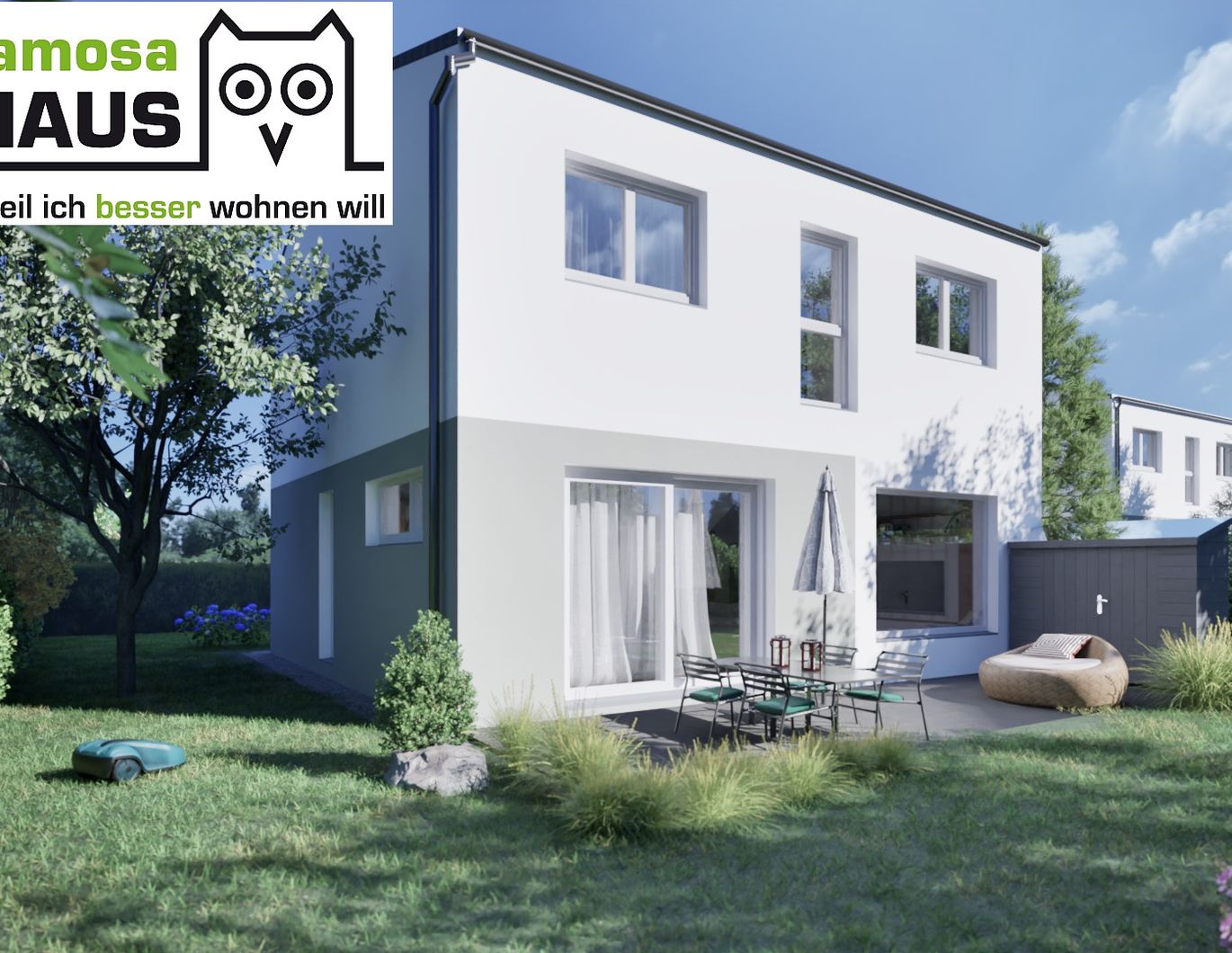 Nachhaltige Ziegelmassivbauweise: Einzelhaus mit 124m² Wohnfläche, Terrasse, Eigengarten, Carport