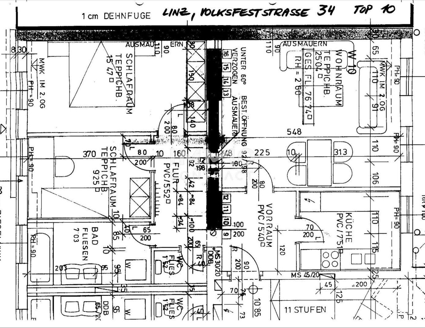 **Ab sofort** Sonnige 3-Zimmer Wohnung mit Dachterrasse in der Volksfeststrasse 34 - Top 10