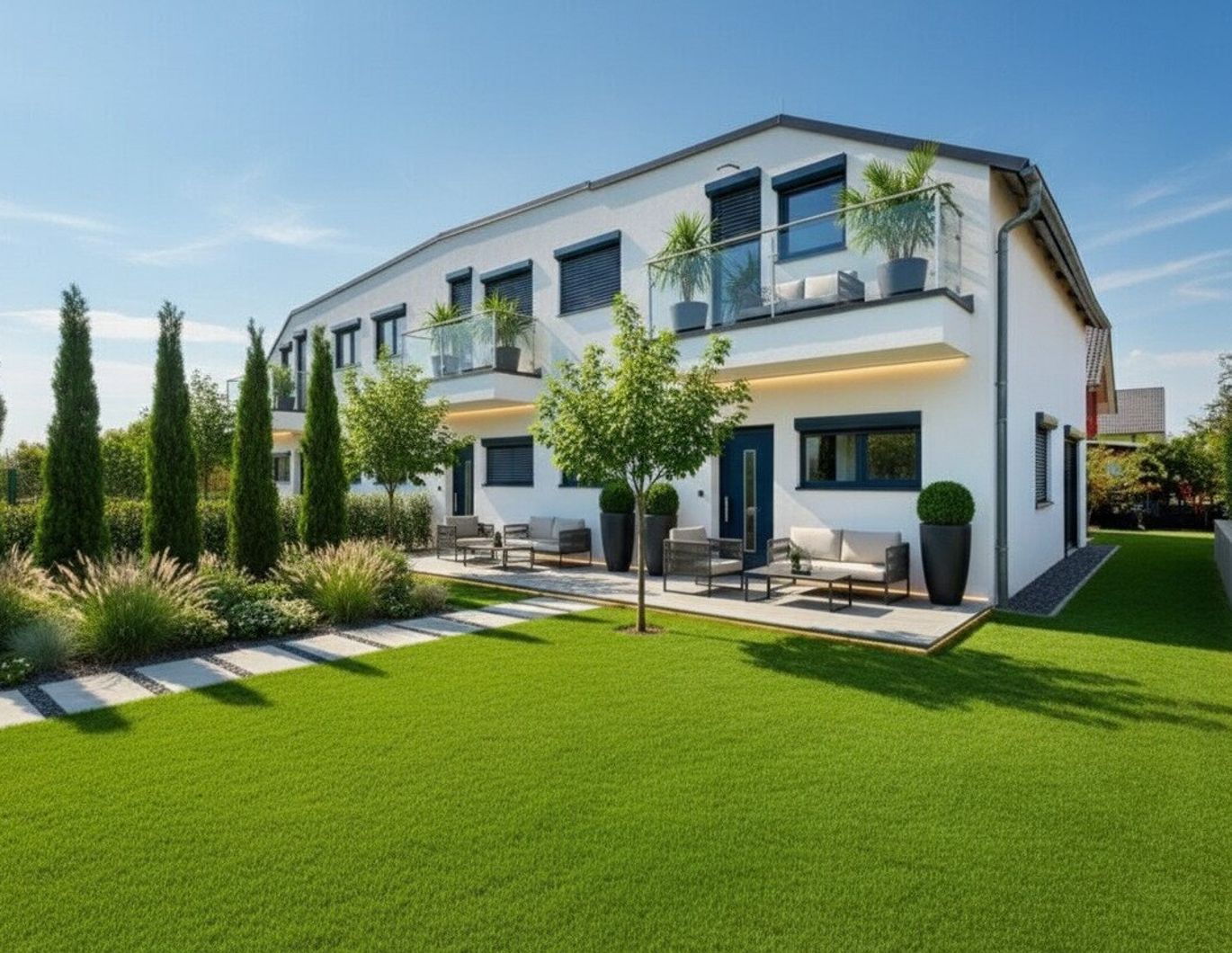 Modernes Reihen-Eckhaus mit Garten // Terrassen // Stellplätze - Wohnen in Gänserndorf