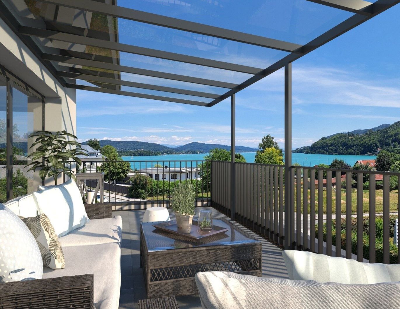 Reifnitz: Eigentums Wohnungen 200 Meter vom See weg, 100% Wörther See Blick, nur 6 Wohneinheiten mit Lift !