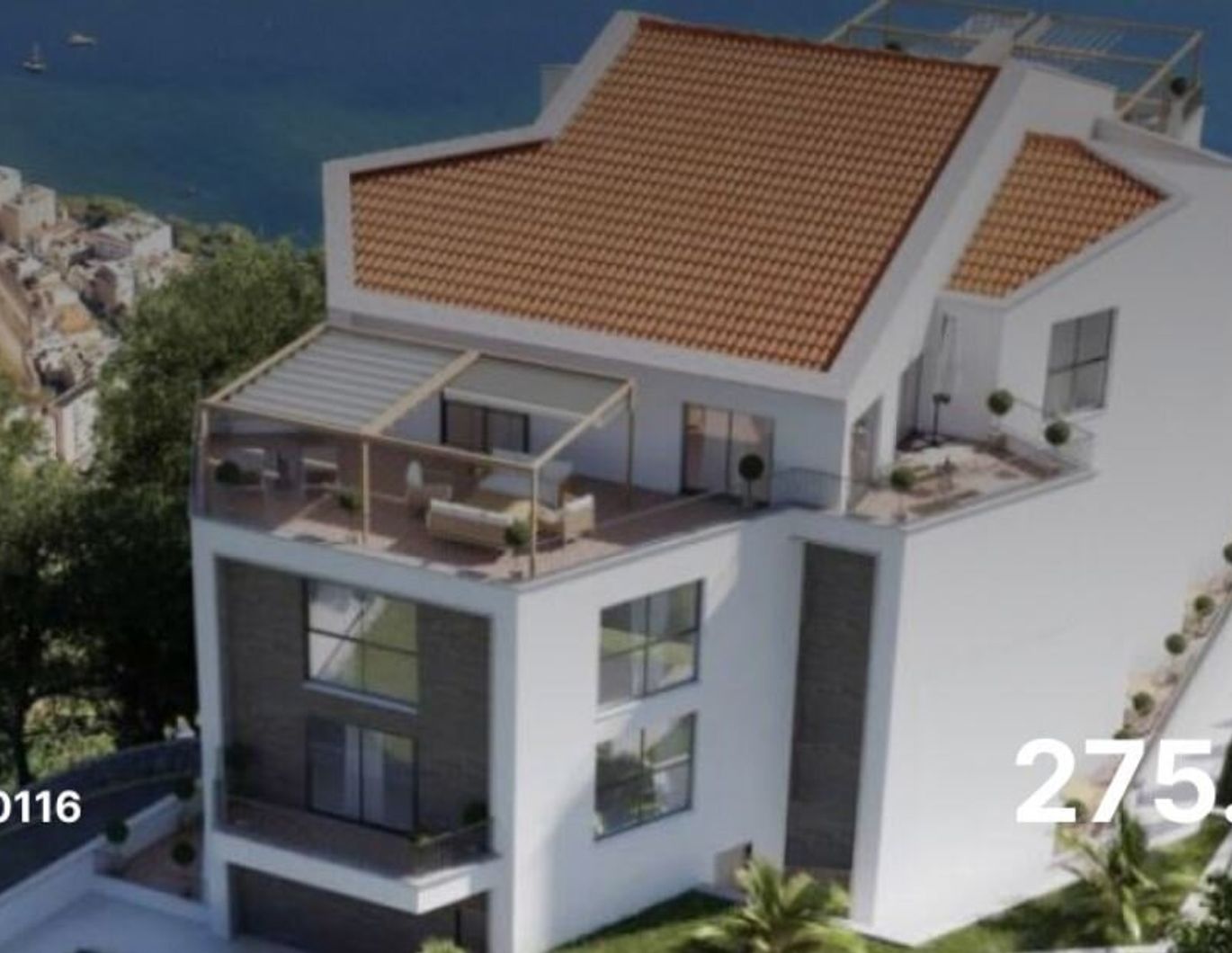 MONTENEGRO ! Schönes Penthouse mit zwei Terrassen, Berg- und malerischem Meerblick