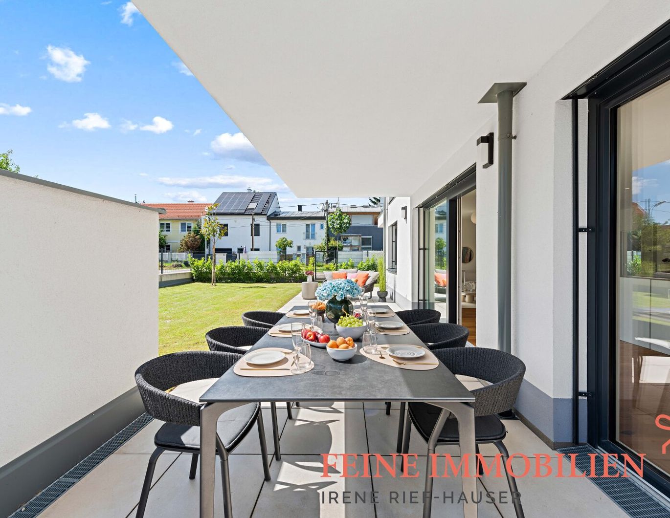 2 Lebenswelten auf 2 Ebenen mit Gartenidylle