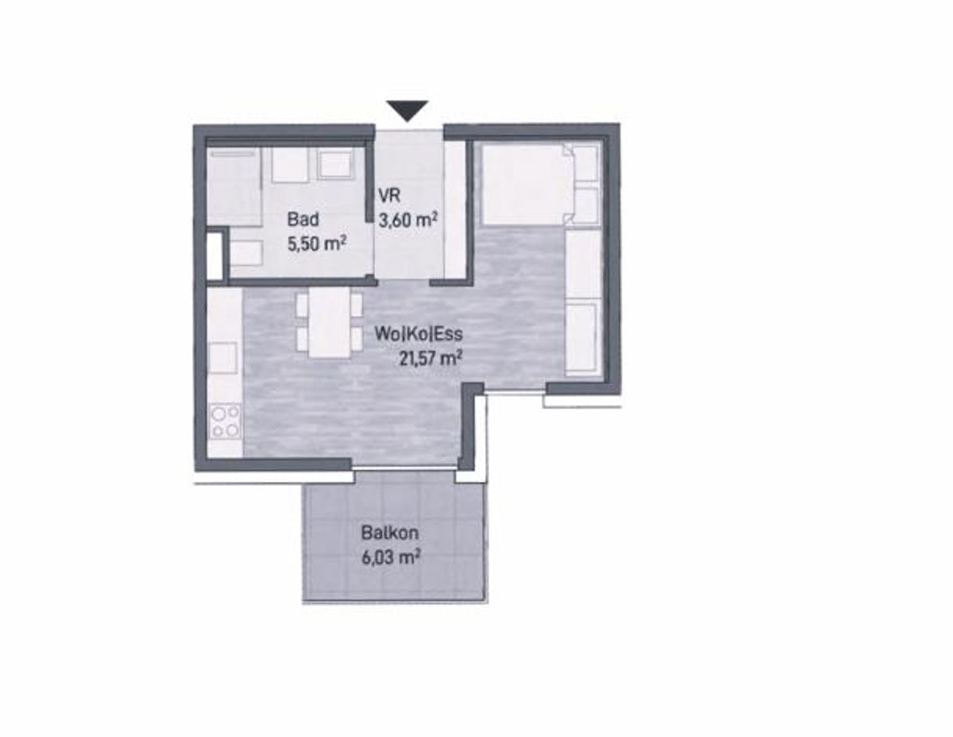 Neubauprojekt in Graz, Jakomini - Moderne Anlegerwohnung (32m²) mit Balkon! Provisionsfrei