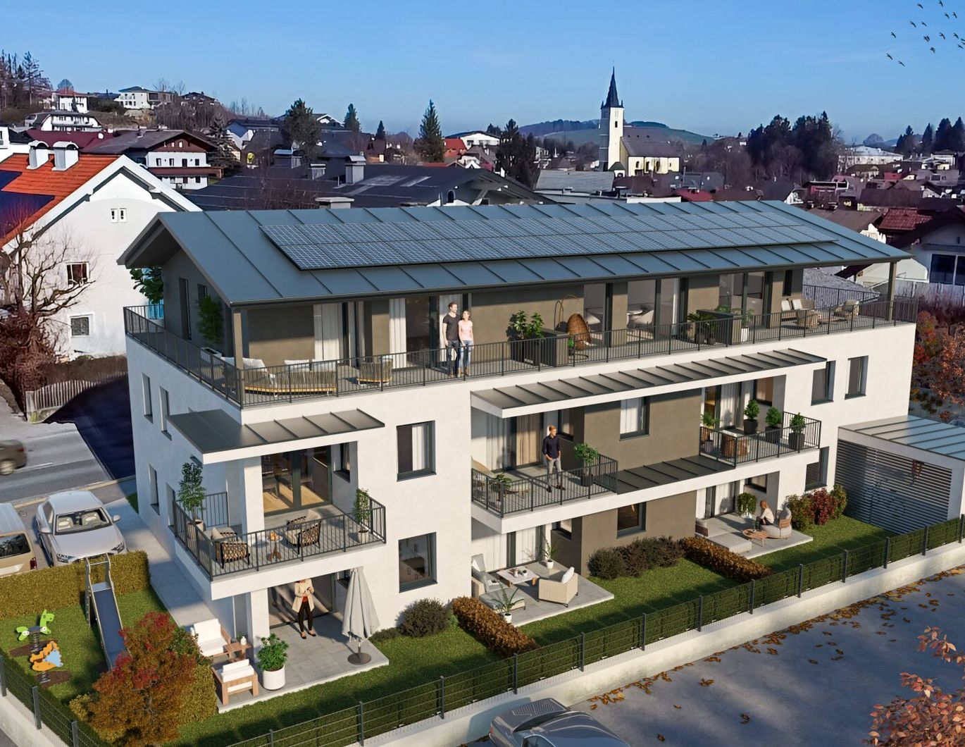 2-Zimmer-Neubauwohnung mit kleinem Garten in Henndorf am Wallersee!