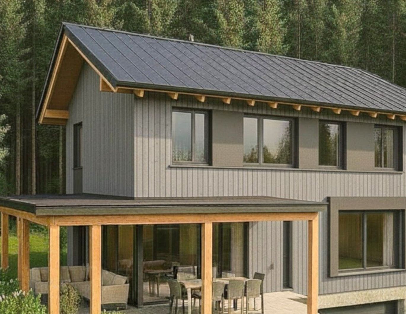 Traumhaftes Massivholz Einfamilienhaus Projekt in Hof - absolute Alleinlage