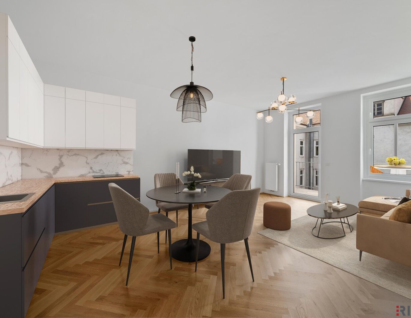 INITIATIVE TOP 100 - RAUS AUS GAS | perfekt geplante 3-Zimmer Altbauwohnung mit Balkon nahe dem Augarten | Top 2/9